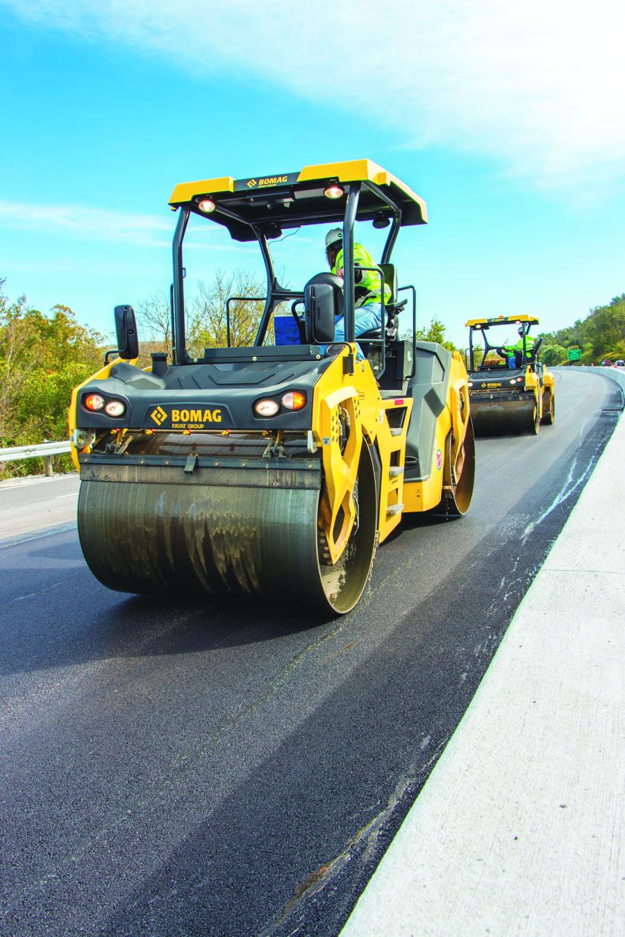 Bomag offers three different vibration technologies — vertical, TanGO and Asphalt Manager — throughout the asphalt roller line.