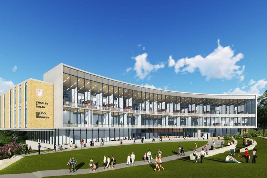 Fairfield University’s Charles F. Dolan School of Business will relocate to a new academic building scheduled to open in the fall of 2019.
(Fairfield University photo)