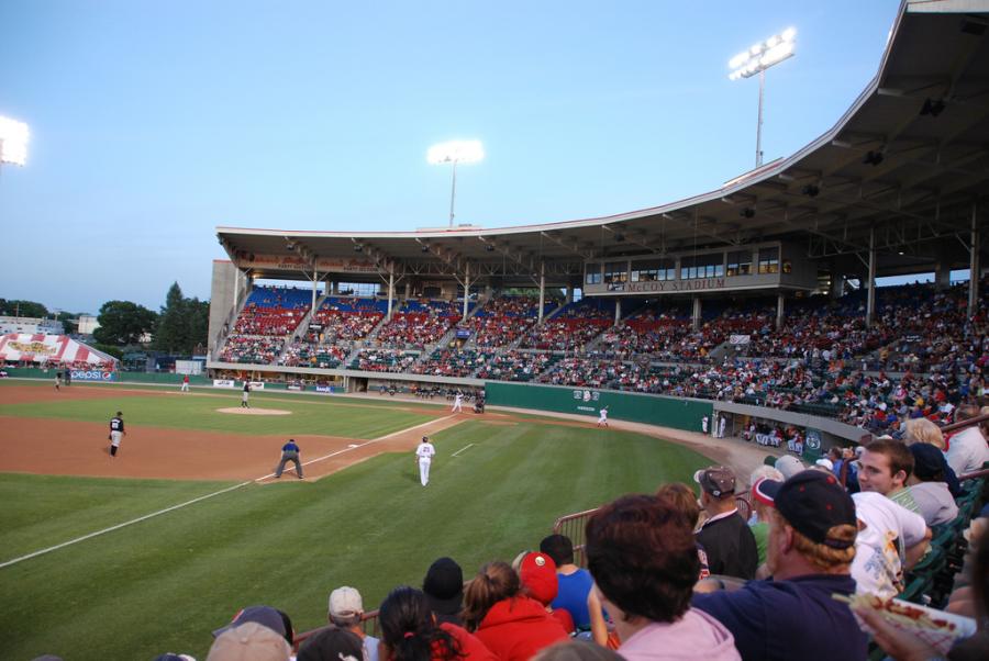 In an effort to prevent the Pawtucket Red Sox from being lured to another town, Mayor Donald Grebien of Pawtucket, R.I., has urged the state's lawmakers to pass a bill allowing for construction of a new $83 million stadium for the team.