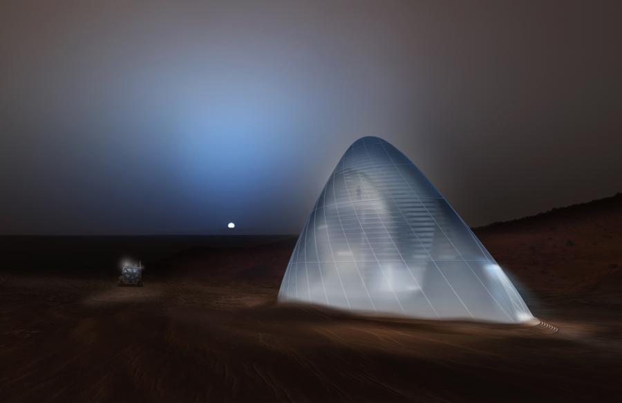The team that won the 2015 challenge created this Mars Ice House.