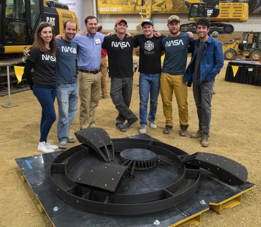 The agency has awarded first place and a prize of $250,000 to Team Foster + Partners of Branch Technology in Chattanooga, Tenn., for successfully completing Phase 2: Level 3 of NASA's 3D-Printed Habitat Challenge, a NASA's Centennial Challenges prize competition.