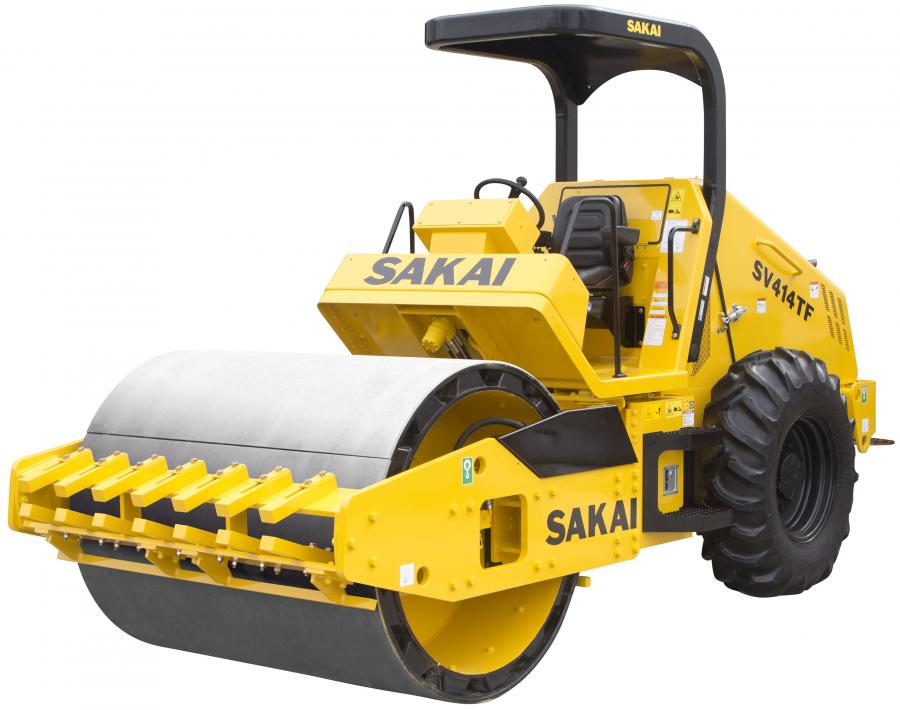 The Sakai SV204, SV414TF and SV544FB now feature Tier IV Final engines and enhanced capabilities as single-drum vibratory roller solutions in drum widths 54 to 84 in. (137 to 213 cm).
The upgraded designs are available with either smooth (D) or padfoot (T) drum, with smooth shell kits available for all models and either style, padfoot or smooth (DF and TF), on the SV544. A strike-off blade will be available across the line as well for the padfoot drum model (TB) and padfoot with shell-kit model