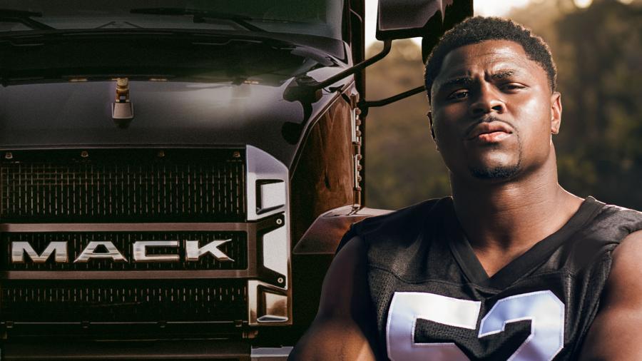 In a video recently released by Mack Trucks, Oakland Raiders defensive end Khalil Mack shares what it takes to be a Mack: hard work, determination and grit.