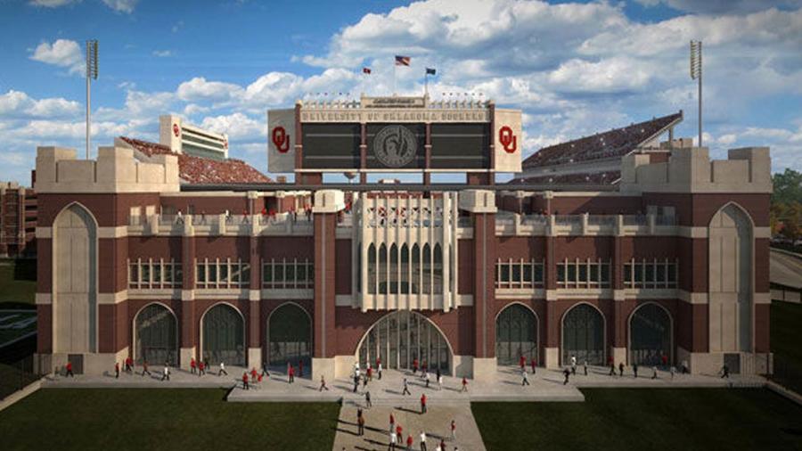 The University of Oklahoma broke ground on its $160 million South End Zone project in August 2015, and now it is nearly complete.