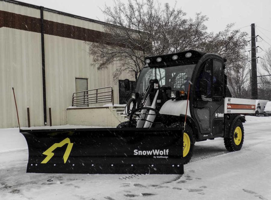 SnowWolf has resized the blade and shortened the distance from the cutting edge to the back of the attachment on its all-purpose ProPlowFX to improve maneuverability and make it a better size for smaller skid steers and compact tractors.