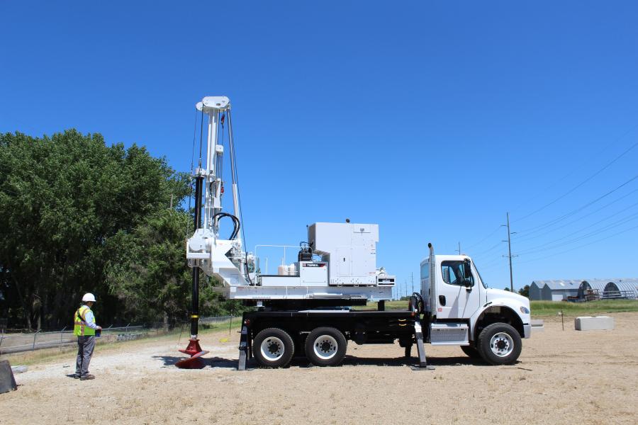 The completely redesigned Terex A330 and A650 auger drills feature radio remote controls — a first in auger drill operation.