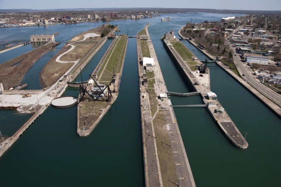 Officials from Great Lakes states are making a renewed push to win approval of a long stalled proposal for adding a new lock to the Soo Locks complex, a critical chokepoint that connects Lake Superior to the lower Great Lakes.