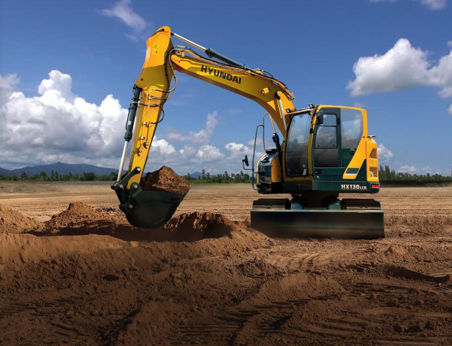 The Hyundai HX130LCR is the third compact-radius excavator model in the company’s HX series product line.