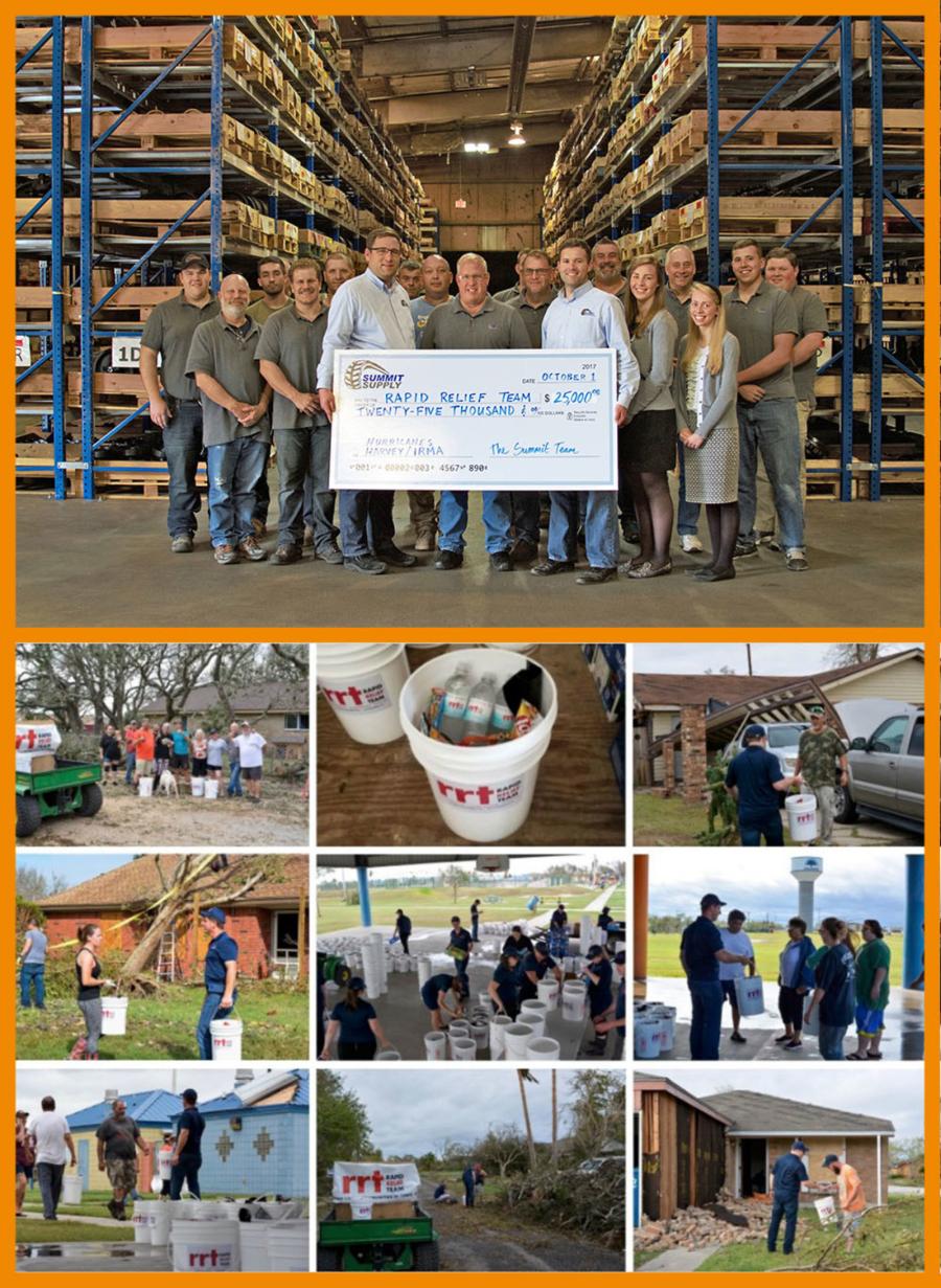 Summit Supply believes whole-heartedly in giving back, and we are proud to support the efforts of this amazing group of volunteers during the past month's hurricanes in both Texas and Florida,