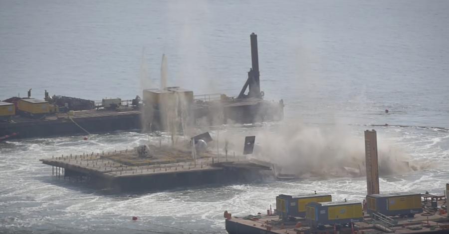 Caltrans said it will demolish Piers E11, E12 and E13 of the 1936 concrete East Span with a series of controlled, underwater implosions, which will last less than 10 seconds.