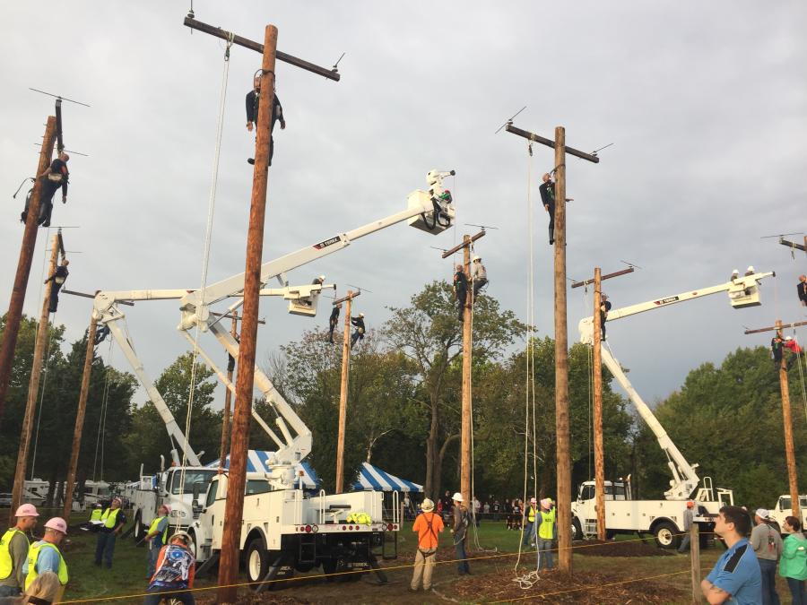 Terex and Utility One Source (UOS) sponsored the Apprentice Hurtman Rescue Competition by providing four Hi-Ranger TC55 aerial devices and one Hi-Ranger TL55 aerial device.