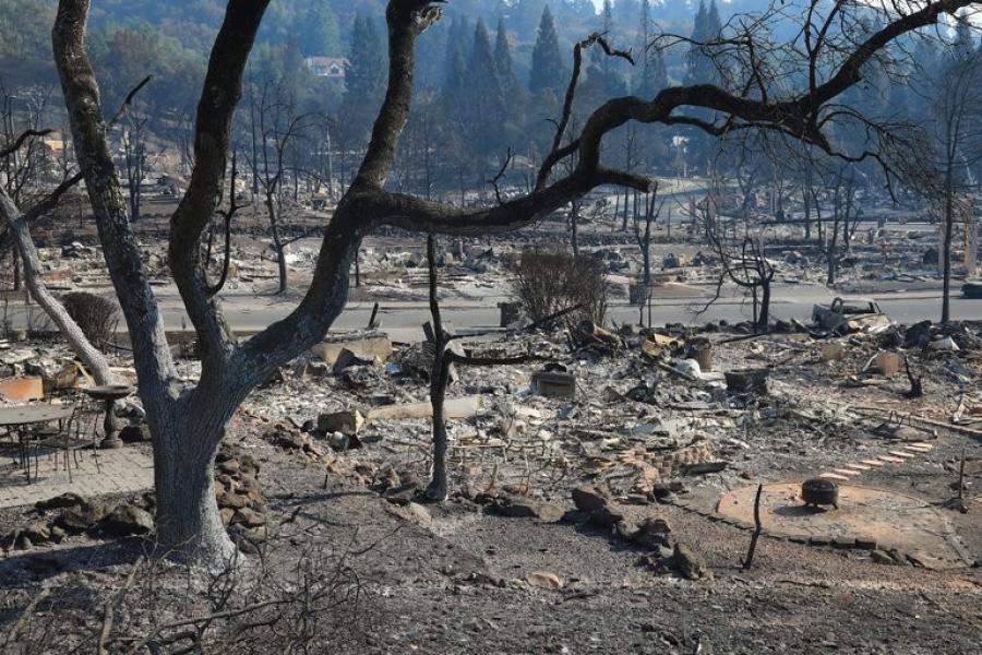 Sen. Mike McGuire told fire survivors at a Santa Rosa community forum that the size and scope of this debris removal process will be one for the record books. 
(Jim Wilson/The New York Times photo)