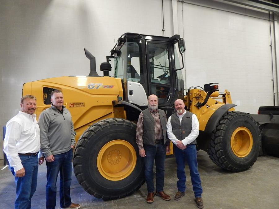 (L-R) are Andy Waszil, regional sales manager,  KCM, Kennesaw, Ga.; Aaron Reicharts, sales manager and marketing, Mid Country Machinery; Paul Haines, district product support manager of KCM; and Mike Dixon, technical support manager of KCM.