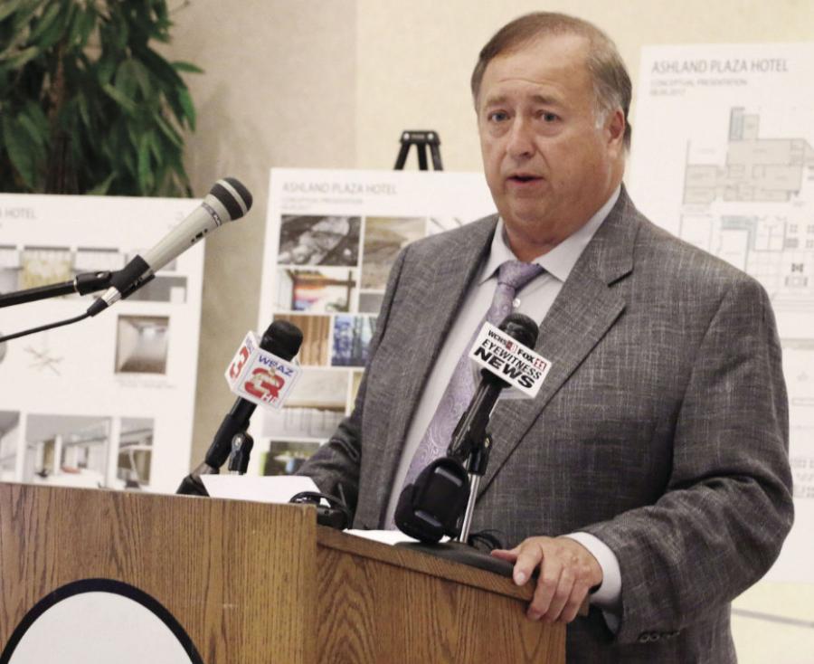 Jim Nizzo announced that he and his business partner Andy Spiros purchased the Ashland Plaza Hotel for $3.6 million.
(Rachel Adkins|The Daily Independent photo)