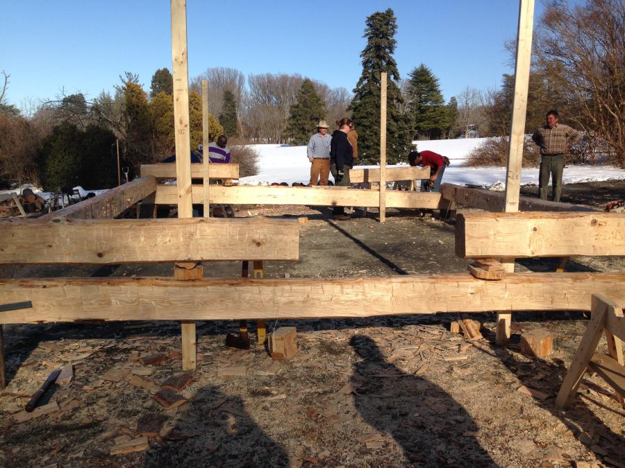 Eight participants paid $1,000 each to spend five long days constructing the 12-ft.-by-14-ft. cabin.