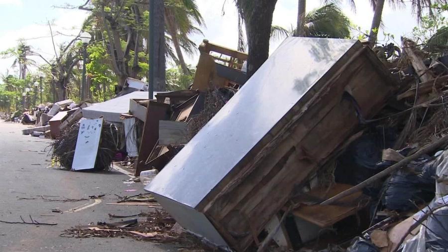 FEMA and the USACE Debris Planning and Response Team are working together in nine locations around the island to haul away the waste. (Photo Credit: CNN)