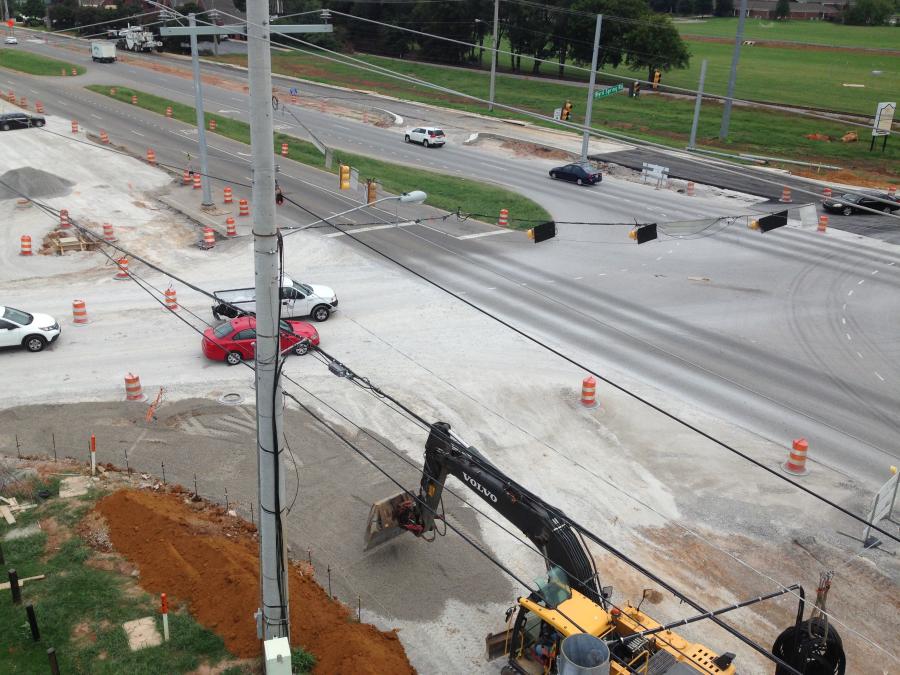 Crews work on the Byrd Spring intersection during Phase 1 of construction.