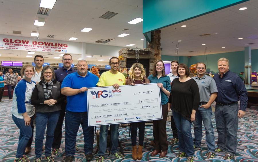 The proceeds from the 3rd Annual ABC YPG Charity Bowling Tournament were presented to representatives of the Granite United Way.
(ABC YPG photo)