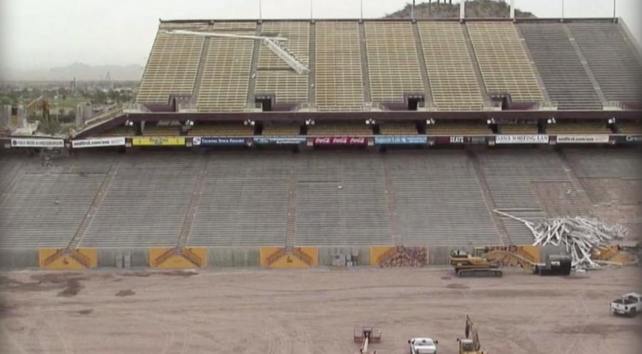 After the demo work is complete, crews will get to work rebuilding the area before finishing the stadium's interior sometime in 2019, AZCentral reported.