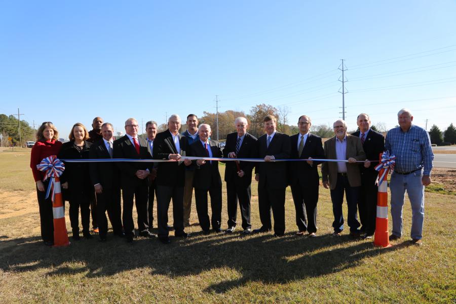 On Dec. 11, Lt. Gov. Tate Reeves, Central District Transportation Commissioner Dick Hall, Flowood Mayor Gary Rhoads, along with other state and local officials, participated in a ribbon cutting ceremony officially opening the Lakeland Drive Expansion Project in Rankin County.