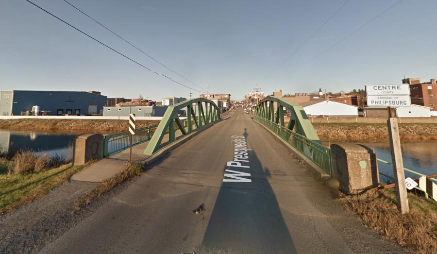 PennDOT has closed the Presqueisle Street Bridge for repairs.
(Google Maps image)