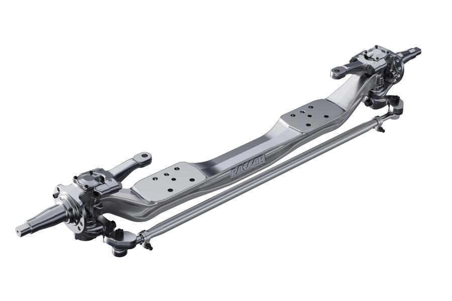 Designed for construction and vocational application, the PACCAR front axle enhances vehicle payload-carrying capability and complements the performance of PACCAR’s MX-11 and MX-13 engines. The PACCAR front axle was introduced into the market last year with wide track configurations rated at 20,000 and 22,800 lbs. (10,342 and 10,342 kg).