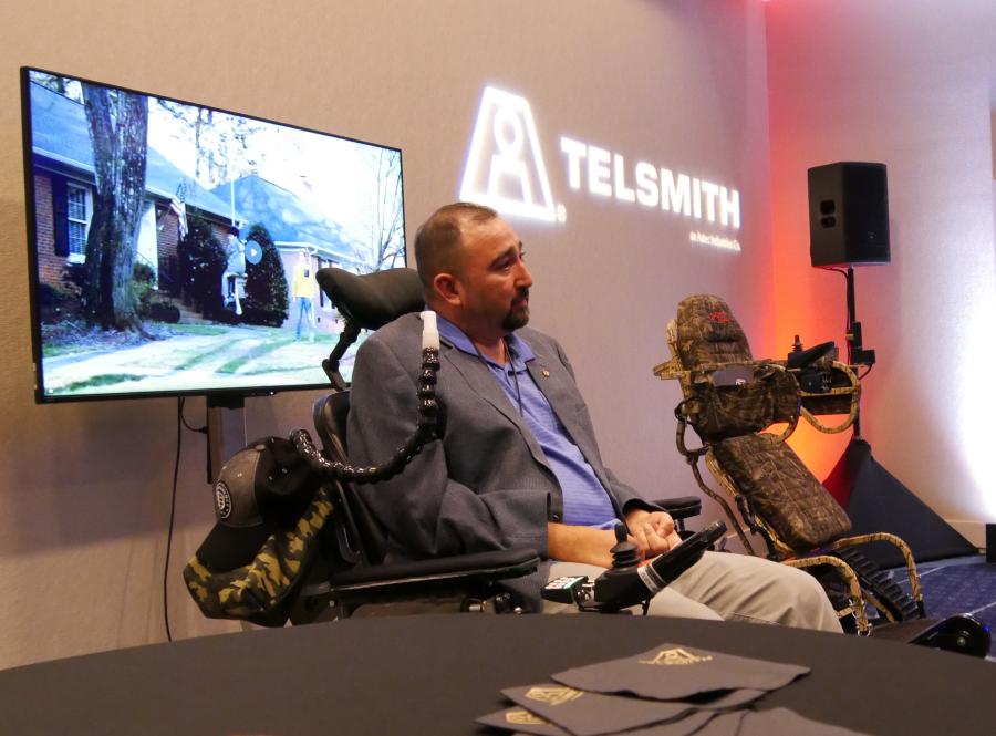 Retired Air Force Master Sergeant Juan Reyes spoke at the Telsmith VIP event.