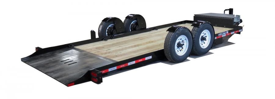 Felling’s EZ Tilt Technology allows for ground level loading with its rotating torsion suspension, providing a 5-degree load angle. This low load angle makes it possible to load and unload low clearance equipment such as floor sweepers, scissor lifts and rollers.