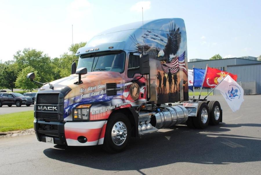 For the event, Mack customized a Mack Anthem model as its 2018 Ride for Freedom truck.