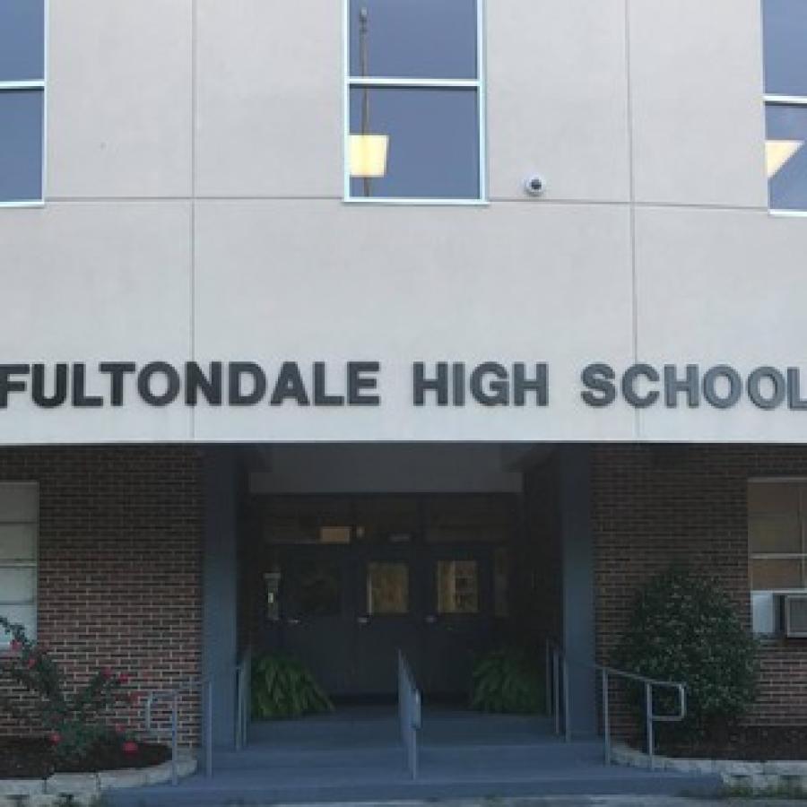 The current Fultondale High School 
(JCBE photo)