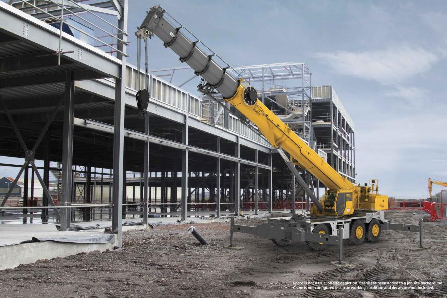 The GRT9165 is a 165 ton capacity crane that features a 205 ft. six-section, pinned boom — in fact, the boom is 5 ft. longer than the closest competing model.