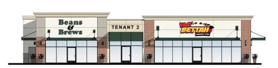 The multi-tenant retail development center is 77 percent leased after Mo' Bettahs signed on to join, as well as Beans & Brews Coffee House.
(Commercial Executive Magazine photo)