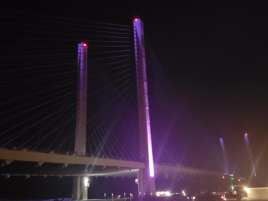 The Delaware Department of Transportation (DelDOT) is showing its support for National Recovery Month by lighting its toll facilities and the Indian River Inlet Bridge in purple during the month of September.