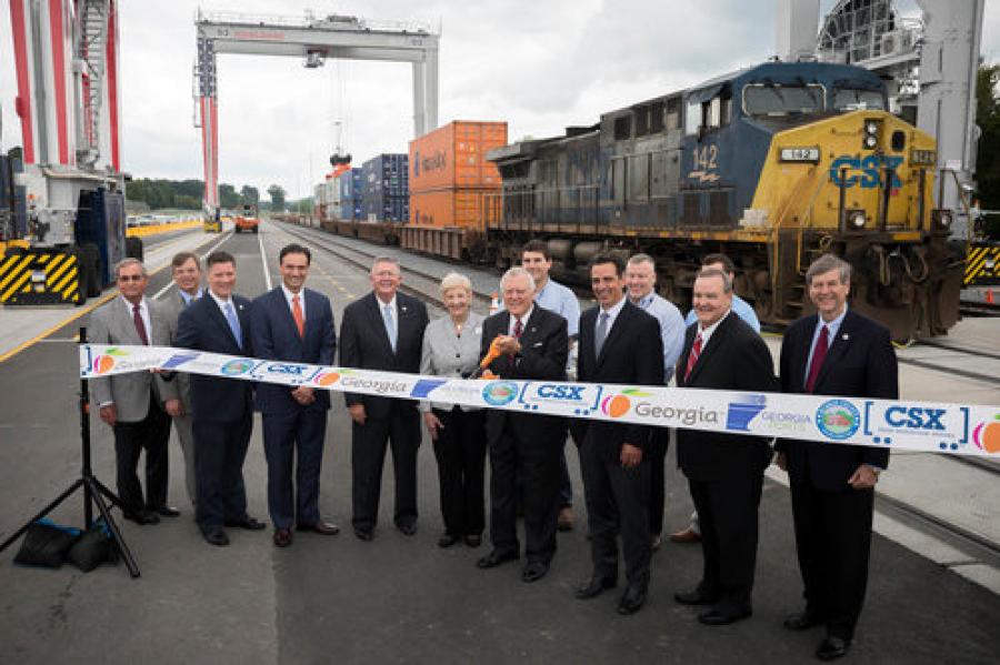 The completion of the rail port was celebrated on Aug. 29.
(Appalachian Regional Port photo)