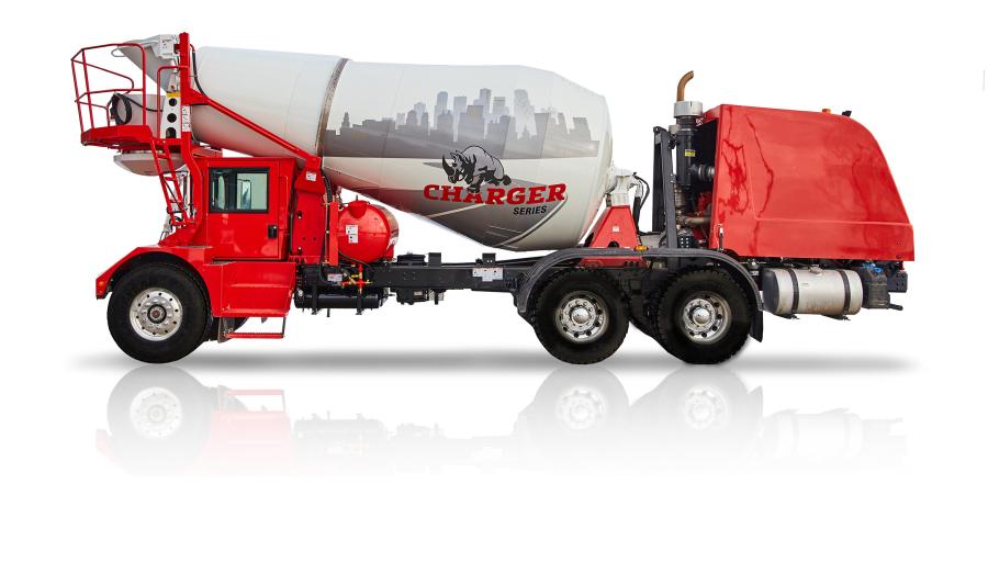 Concrete charge height for the new Charger trucks has been lowered by more than 12 in. (30.5 cm) compared to traditional Terex Advance front discharge mixer trucks.
