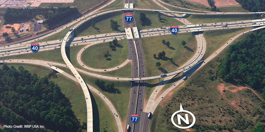 Lane Construction will be making final improvements to the I-77/I-40 Interchange in North Carolina.
(Lane Constrution photo)