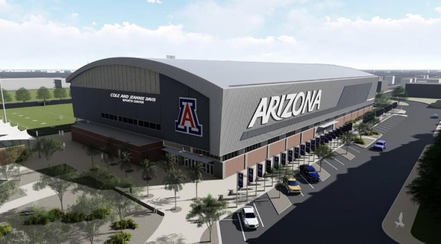 The spacious, climate-controlled multipurpose facility will be used for training and conditioning for a variety of athletic programs, and will serve as a game-day hospitality area as part of an effort by Arizona Athletics to enhance the fan experience at football home games.