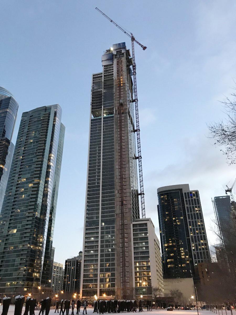 “Having the highest crane in the city, in such a visible location at the south end of Grant Park, is a fitting symbol of Central’s presence in the booming Chicago market,” said John Martello, general manager of Central Contractors Service.