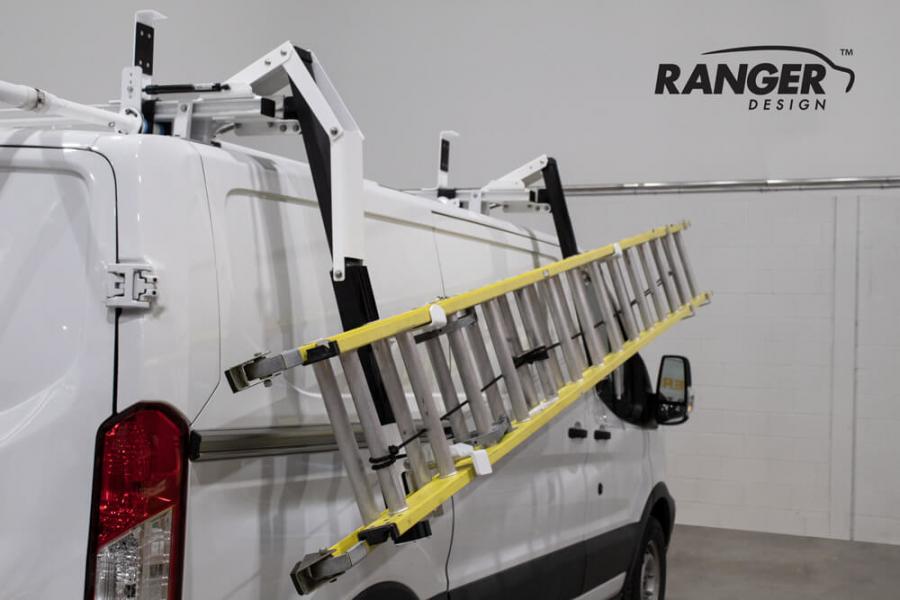 Made from military grade aluminum to eliminate any opportunity of rust or corrosion, the Max Rack 2.0 is designed for carrying extension ladders and step ladders.