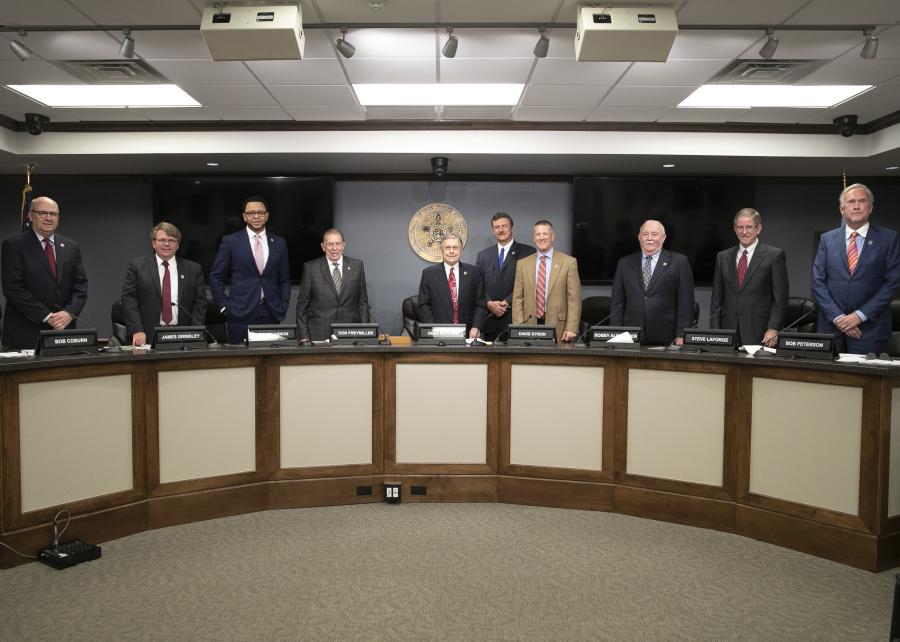 Six new members of the Oklahoma Transportation Commission took part in their first meeting on May 6.