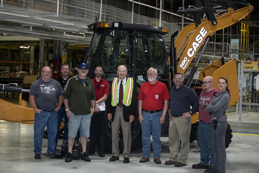 U.S. Sen. Chuck Grassley of Iowa toured the Case manufacturing facility in Burlington, Iowa, on May 29.