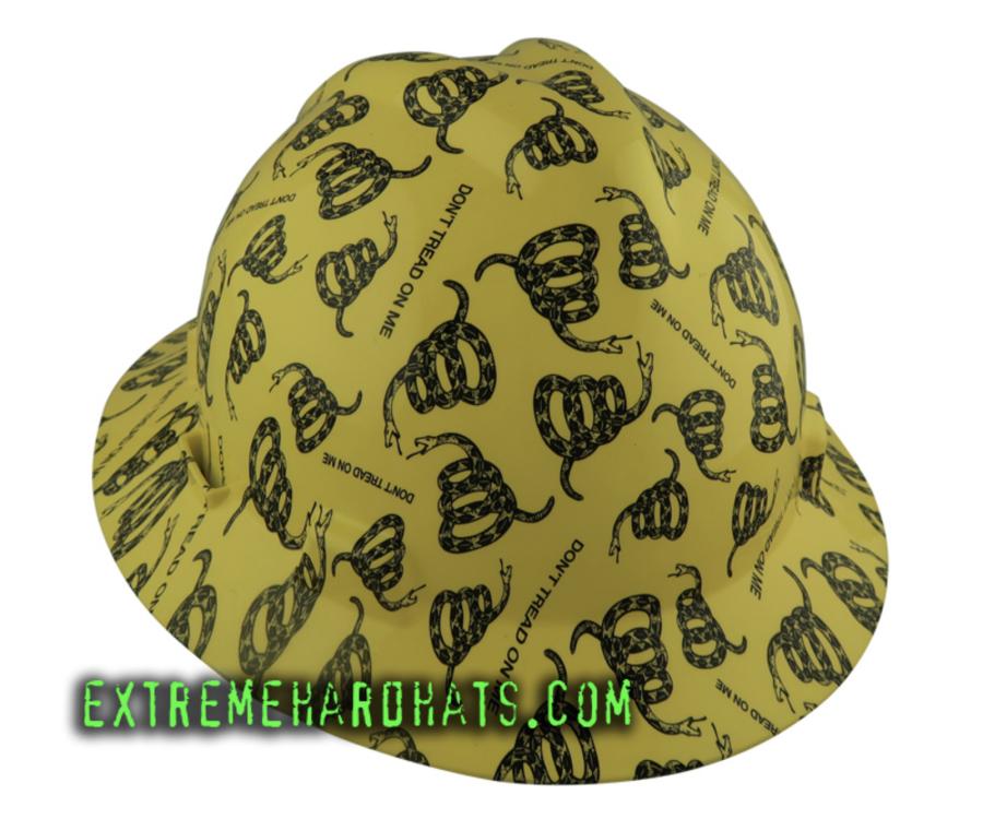 Custom Hydrographic Safety Hard Hat Mining Industrial PPE BUNDY FLAMES CAP