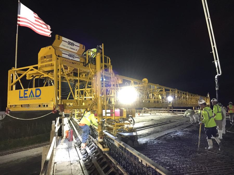 To minimize inconvenience to travelers, concrete pours were conducted at night between 1 and 9 a.m.