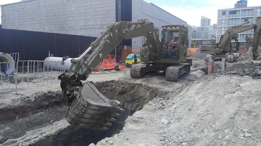 Tilt couplers from Kinshofer easily pair with buckets, rippers, rakes and grabs as well as a wide variety of demolition, recycling and railroad attachments. (Kinshofer photo)
