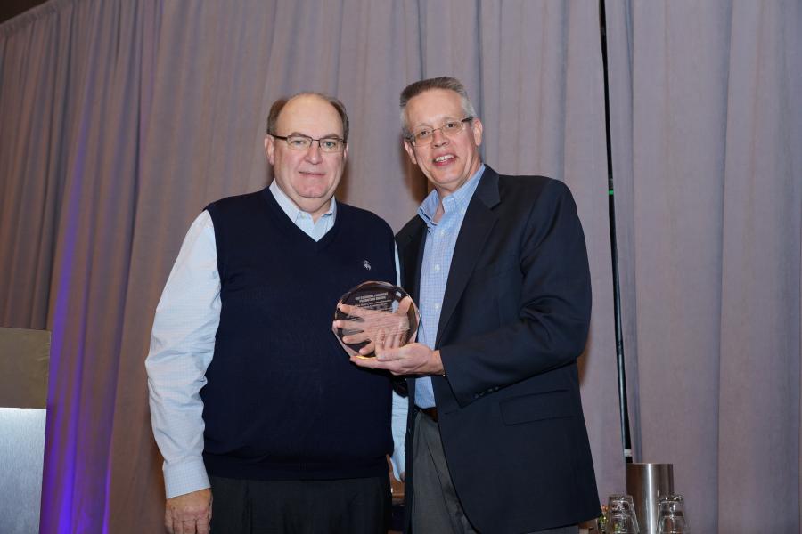 The American Concrete Pavement Association (ACPA) presented its 2019 Outstanding Pavement Promotion Award to Mike Byers (L), executive director, Indiana Chapter — ACPA.