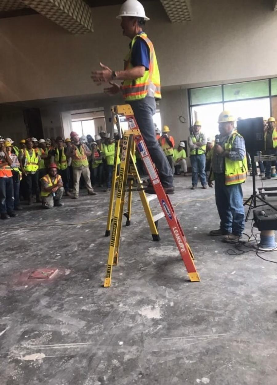 The Staff Zone held a ladder safety training demonstration during Safety Week 2019.