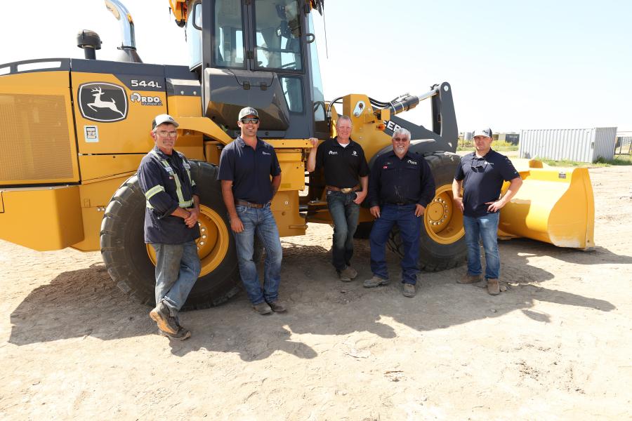 RDO and Power Fuels have been working together more than a decade. (L-R) are Doug Mutch of Nuverra; Jesse May of Nuverra; Mark Feland of RDO; Ken Weigel of RDO; and Joey Olson of Nuverra.
