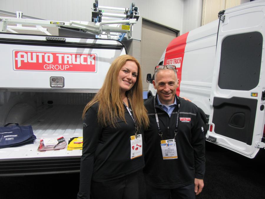 Nicole Einbinder and Jeff Klinghoffer of Auto Truck Group welcome attendees to discuss the company’s truck equipment design, manufacture and installation capabilities. 