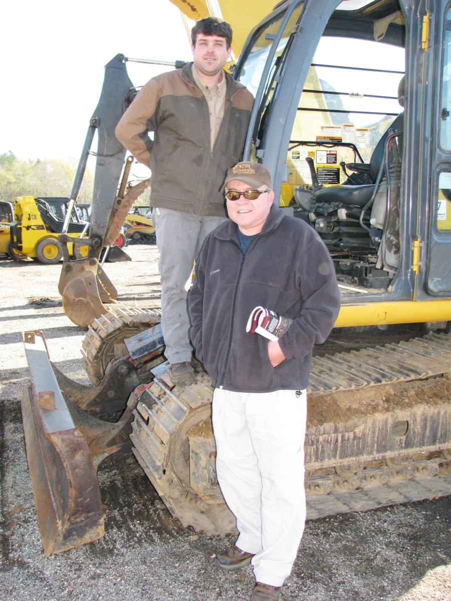 The father and son duo of Clay White (top) and Mark White of Black Warrior Equipment, Tuscaloosa, Ala., were on the hunt for mini and compact machine deals.