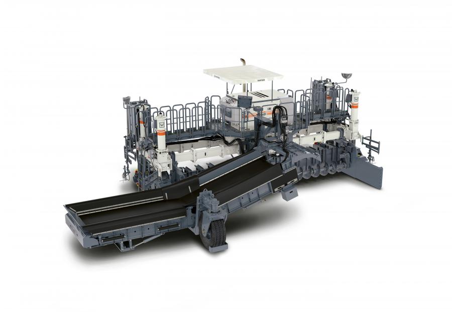Due to Wirtgen's WPS 62i/WPS 62 placer/spreader, the slipform paver following behind the machine is ideally supplied with concrete.